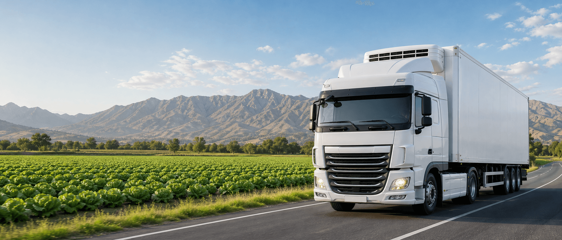 Refrigerated lettuce export logistics